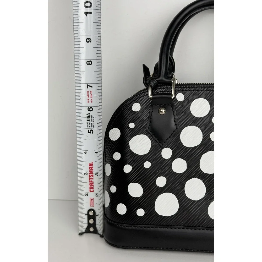 Louis Vuitton x Yayoi Kusama Alma BB Handbag in Black Epi Leather NFC B9 - Picture 12 of 16